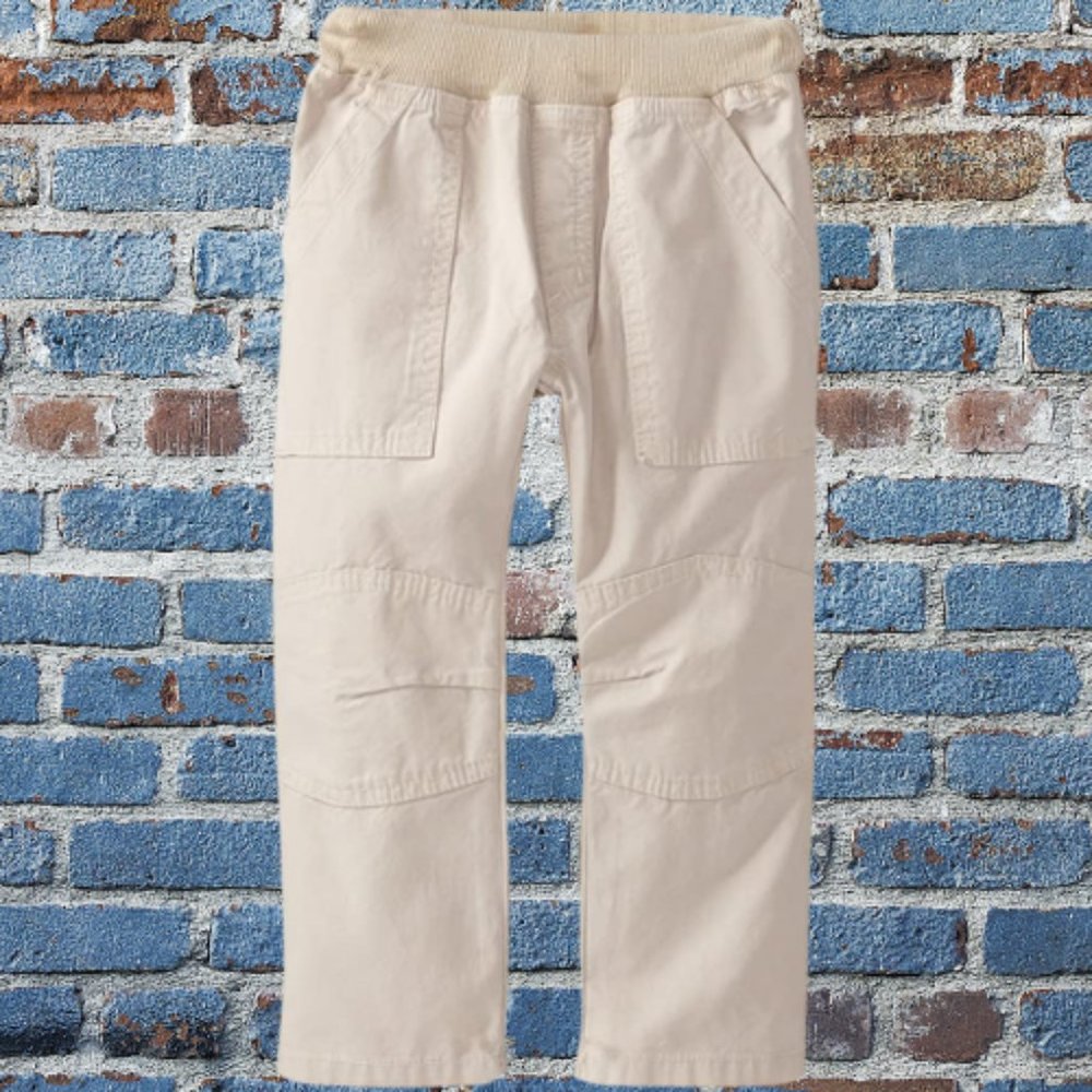 Charlie Rocket Little Boys' Rib Waist Twill Pant-Size 6